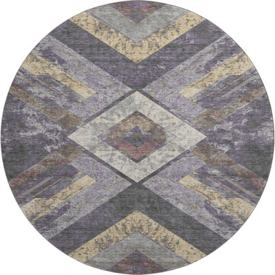 Premium Machine Washable Millbrook AMF1955 Geometric Rug