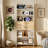 78'' H 5-Tier Media Shelves Record Storage With Flip-Door Cabinet