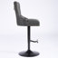 Cuir PU confortable avec hauteur ajustable et pour bistro noir, 2 pièces pivotantes sur 360 °, siège, dossier de 2-916099121-916099123