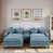 Chenille bleu clair