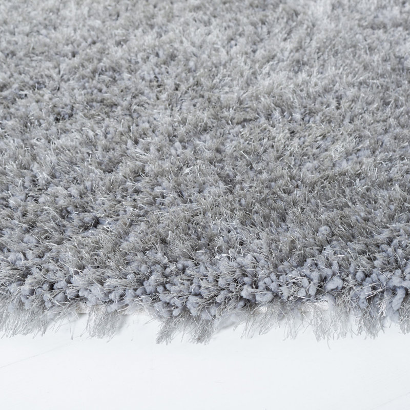 Tapis gris touffeté à la main Delane, Rectangle 8 pi x 10 pi