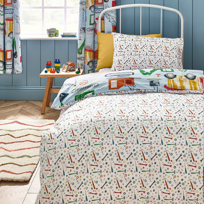 Digger Dreams Reversible Duvet Cover Set