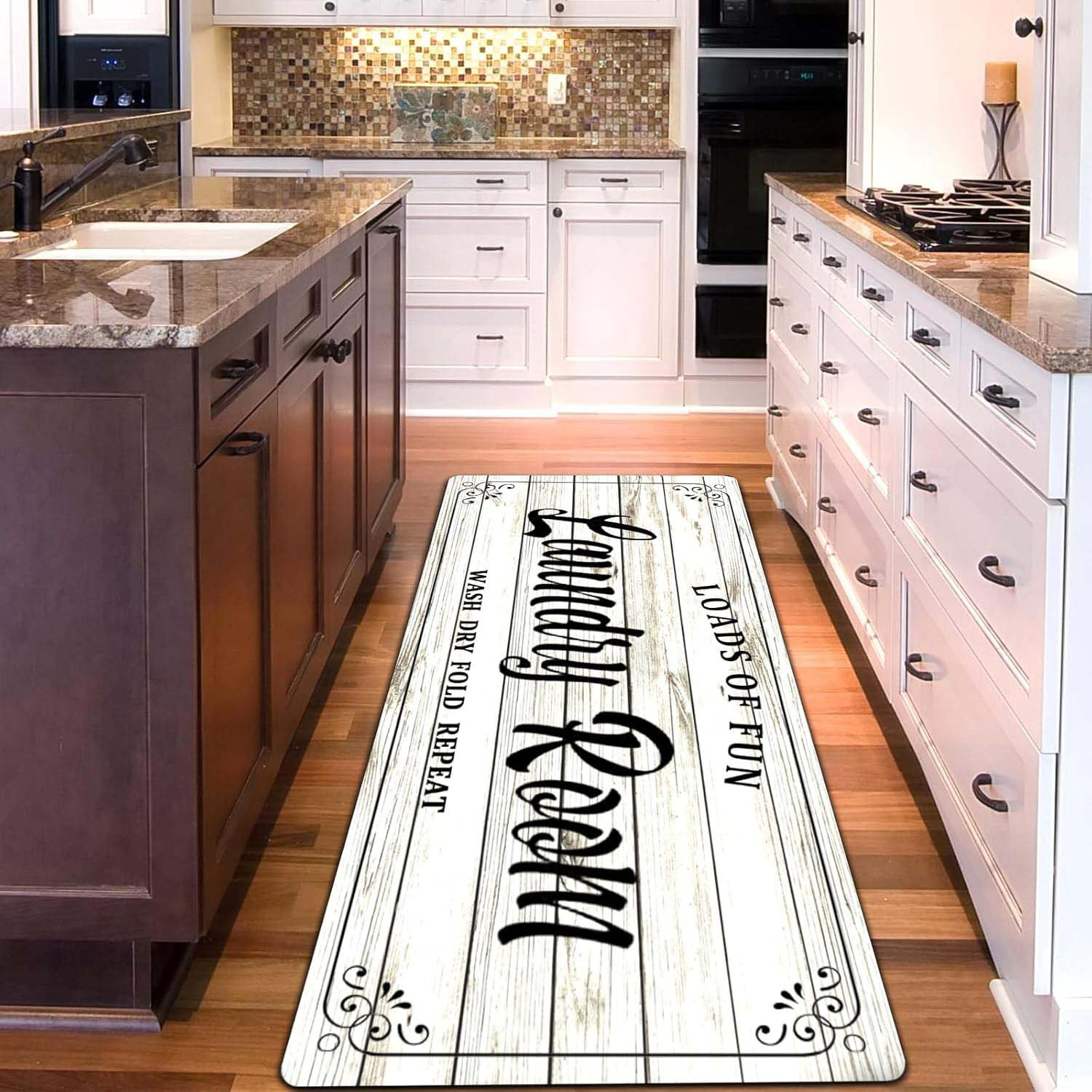 Trinx Laundry Room Rug Non Slip Floor Mats Farmhouse Large Laundry Rugs ...