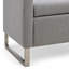 Banc rembourré avec repose-pieds, entrée 47 po et banc de bout avec base en métal pour le salon