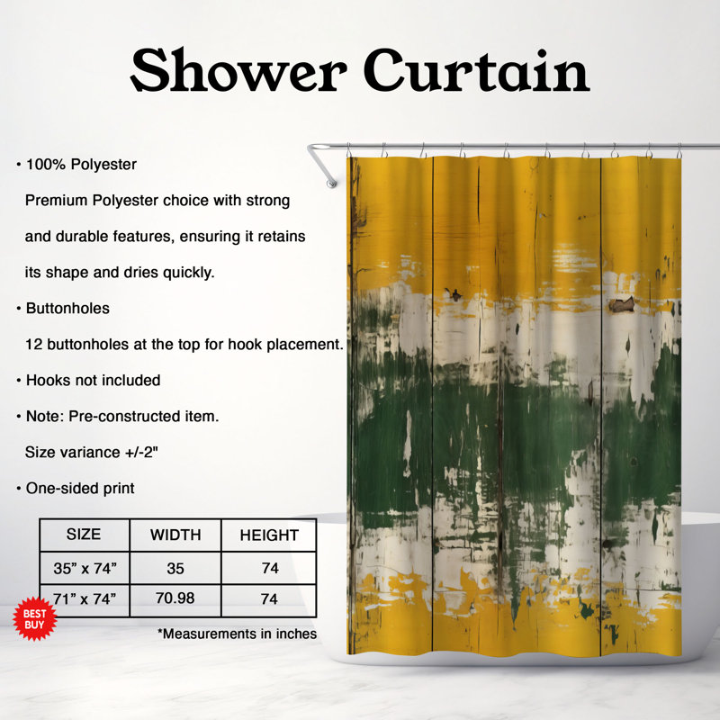 Brenice Shower Curtain, 74"H x 71"W