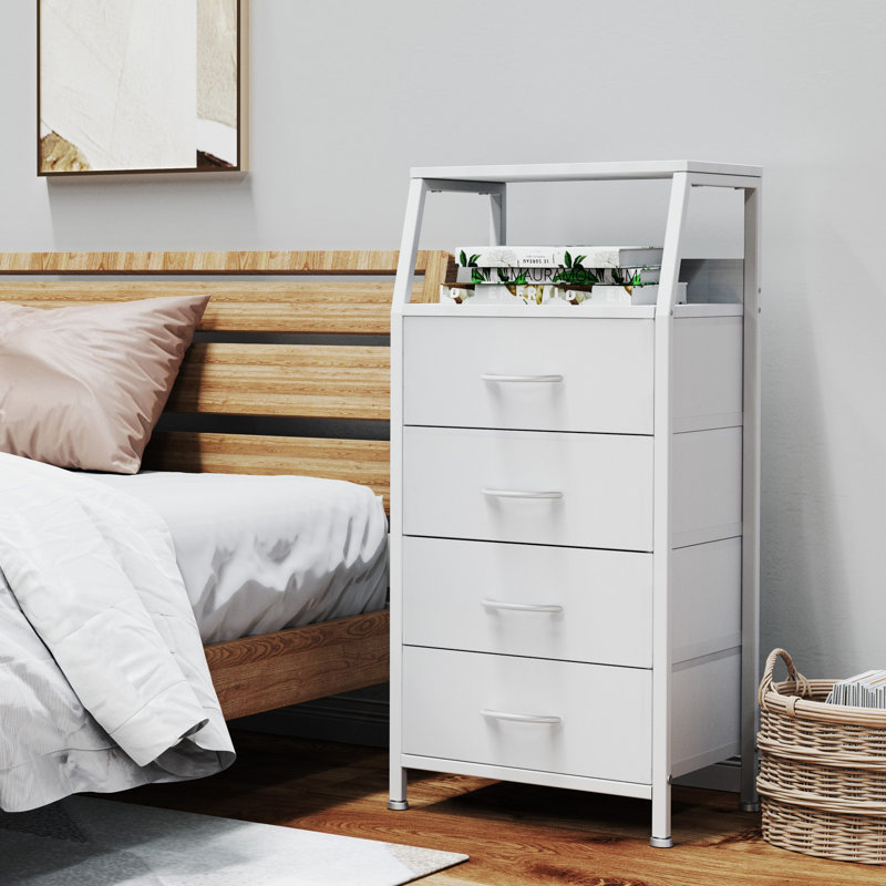 Commode 4 tiroirs Telia, Blanc