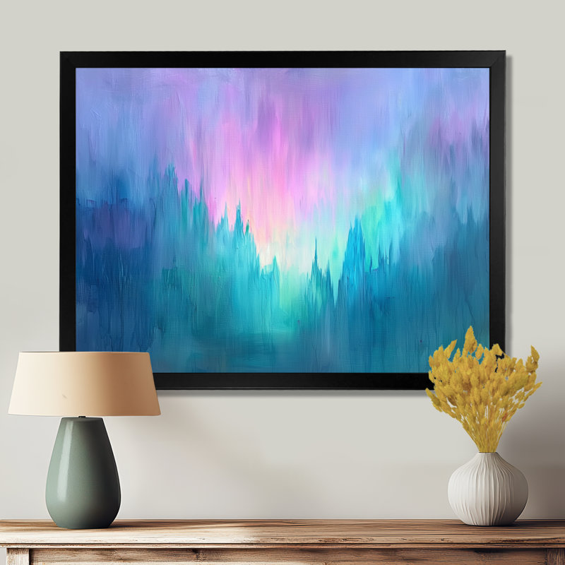 Aurorale, horizon minimal II, Reproduction encadrée d'une seule photo sans pass, Noir, H 24 po x l 32 po