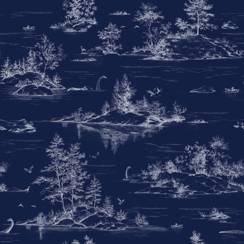 Papier peint adhésif Nessie Novelty Toile, Marine