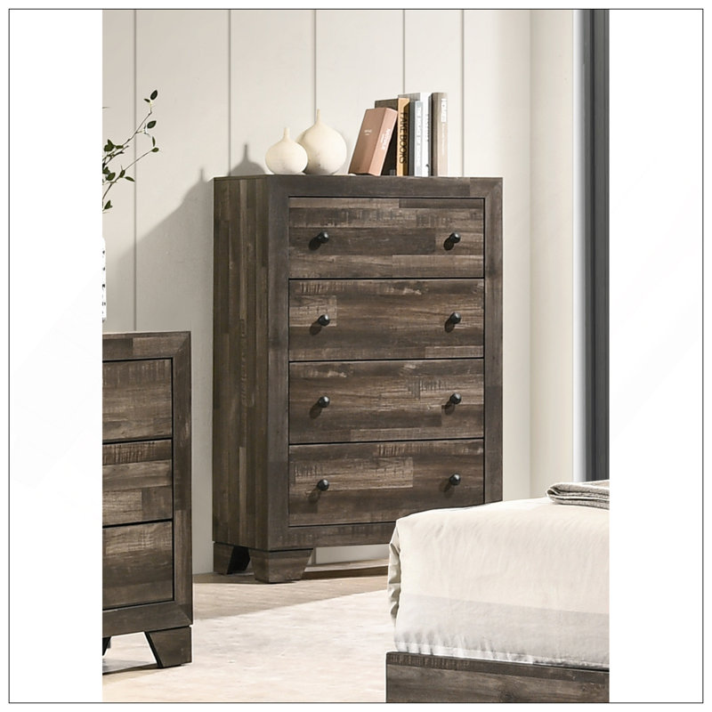 Mobilier de chambre à coucher 1Pc Rustic, Gris / brun rustique