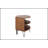 Fan Shape Reclaimed Wood Corner Media Table for Living Room Wise Use Your Space