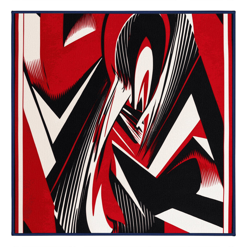 Ruby Reflection Rug, Square 4'
