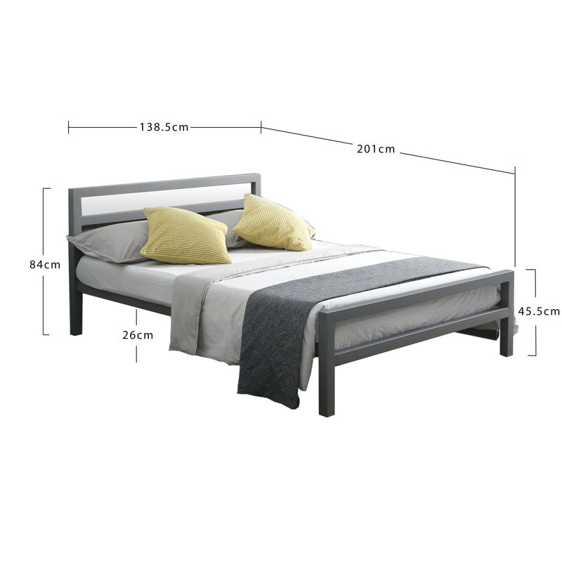 Shakia Bed, Double (4'6), Black