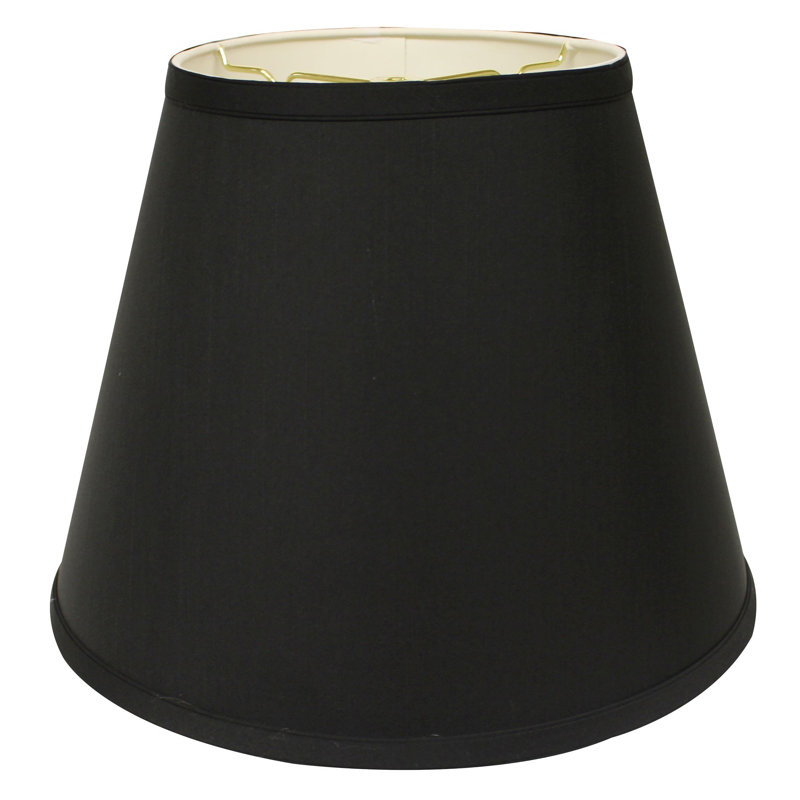 Abat-jour rigide incliné Shantung, H 13 po x l 18 po x P 18 po, Noir