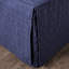 Couvre-lit bleu marine très grand - 3 pièces en coin, surface en microfibre douce avec coins plissés, rembourrage à 100%-119379867-119379862