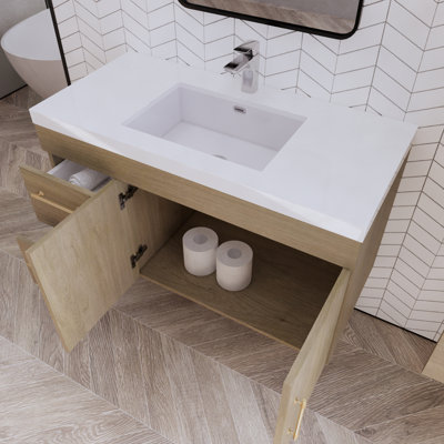 Ensemble de meuble-lavabo simple mural 42 po Dessens