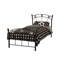 Cadre de lit double robuste en métal avec sommier à lattes, sans sommier tapissier, silencieux-995288835