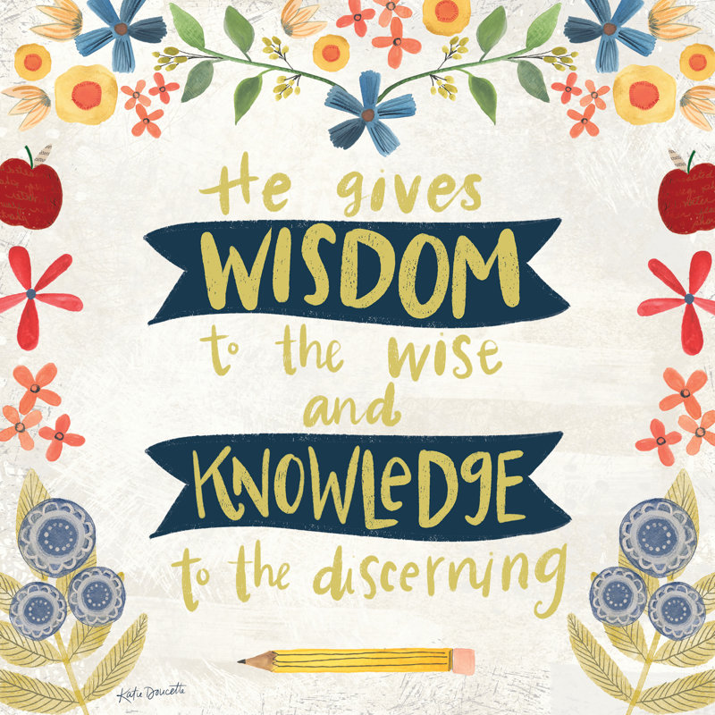 Sagesse et savoir par Katie Doucette, H 12 po x l 12 po