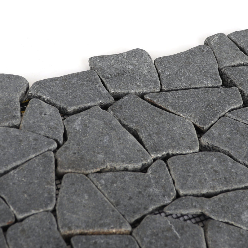 Stone Wall Tiles - 10 Pack, Black Lava