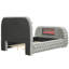 Lit plateforme tapissier avec meuble télé et foyer Brecken -1481998872-1481998874