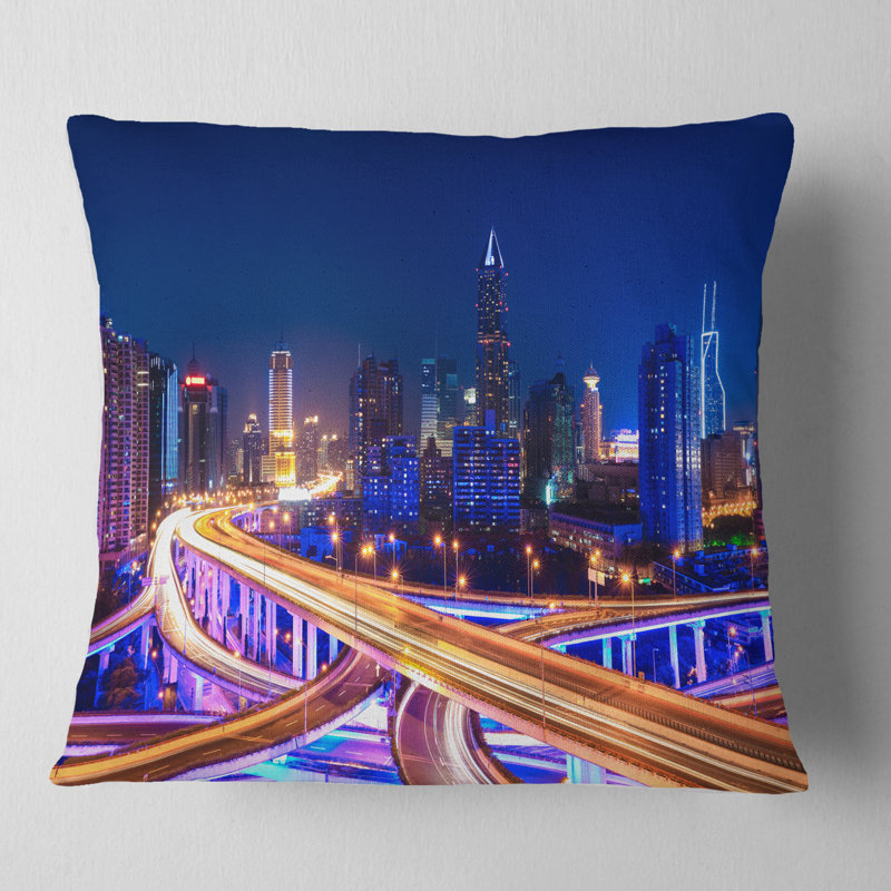 Coussin interchangeable au-dessus de la ville, Coussin lombaire, 12 po x 20 po