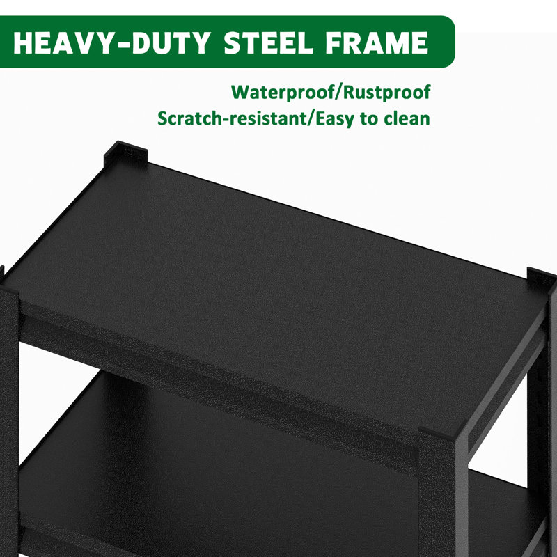Support d'aquarium en métal de 40 à 50 gallons, conception réglable à 3 niveaux, cadre en acier, résistant à la rouille et imperméable, hauteur de tablette réglable, convient pour un bureau à domicile, pieds avec coussinets de protection, réservoir de poisson