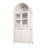 Fluted Tall Arched Pantry Cabinet With Adjustable Shelves, Elegant Display Storage With Hidden Drawer & Glass Door For Kitchen And Living Spaces-987998433