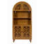 Armoire en bois sculpté arquée Vintage, bibliothèque ouverte de 66 po de hauteur, rangement décoratif autoportant pour la maison et le bureau