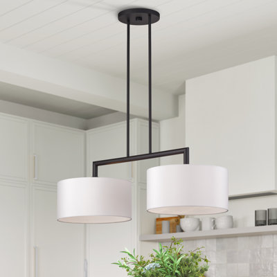 Ackley 2 Light Bronze Large Linear Chandelier