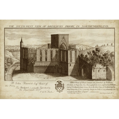 View Of Brinkburn Priory 1 Piece Wrapped Canvas Wall Art