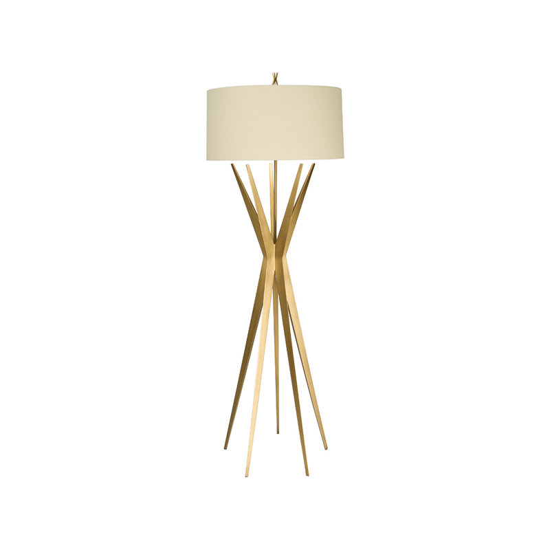 Starfall Floor Lamp, Gilded Iron