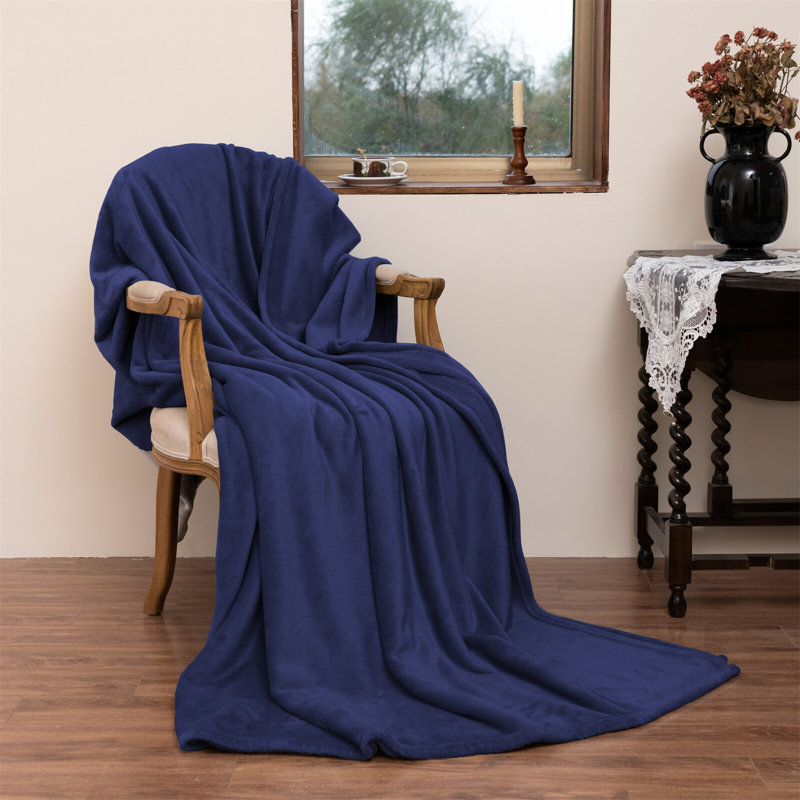 Machine Woven Throw Blanket, Single (3'), Navy