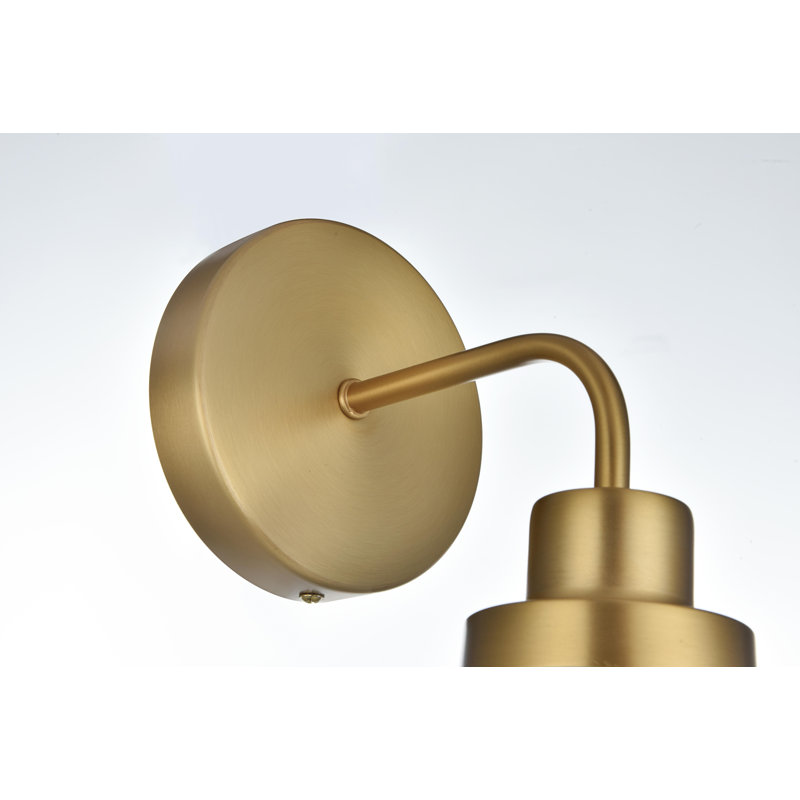 Éclairage de salle de bain à intensité variable 3 lumières Ackerson, Clair, Or satiné, Deux lumières