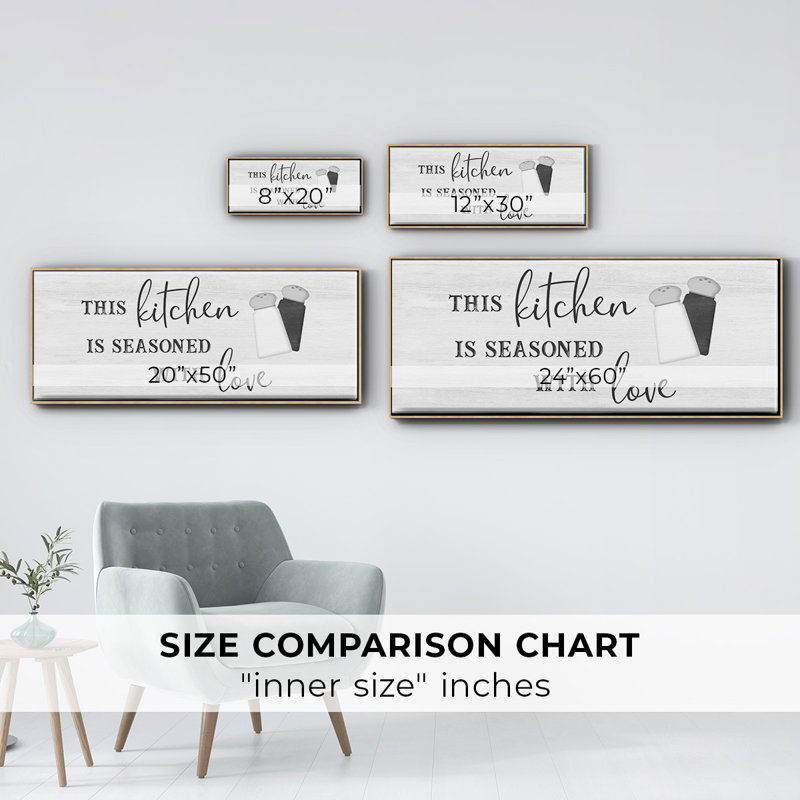 «Seasoned with Love», toile encadrée, H 20 po x l 50 po