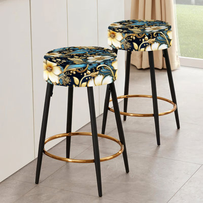Gilded Splendor Paisley Pattern - Paisley Bar Stools Set Of 2
