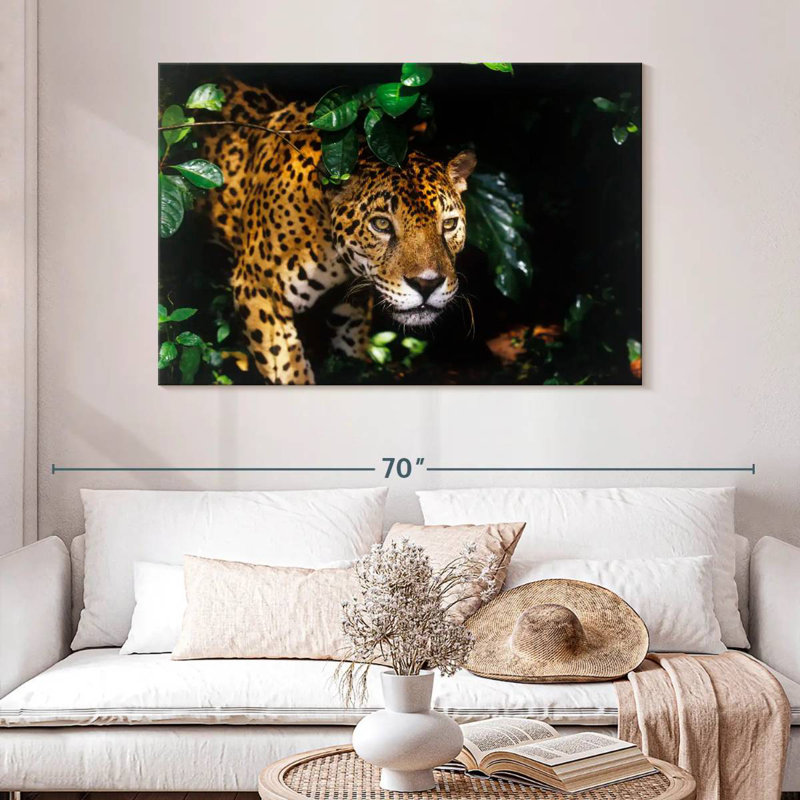 Rainforest Jaguar, 20" H x 30" W