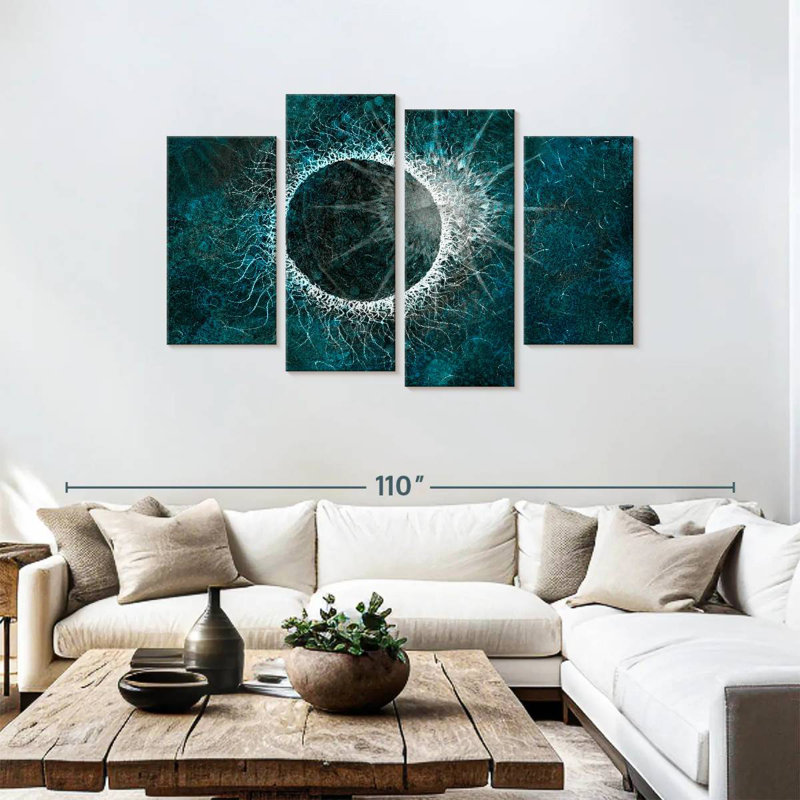 Avery Abstract Solar Eclipse, 48" H x 75" W