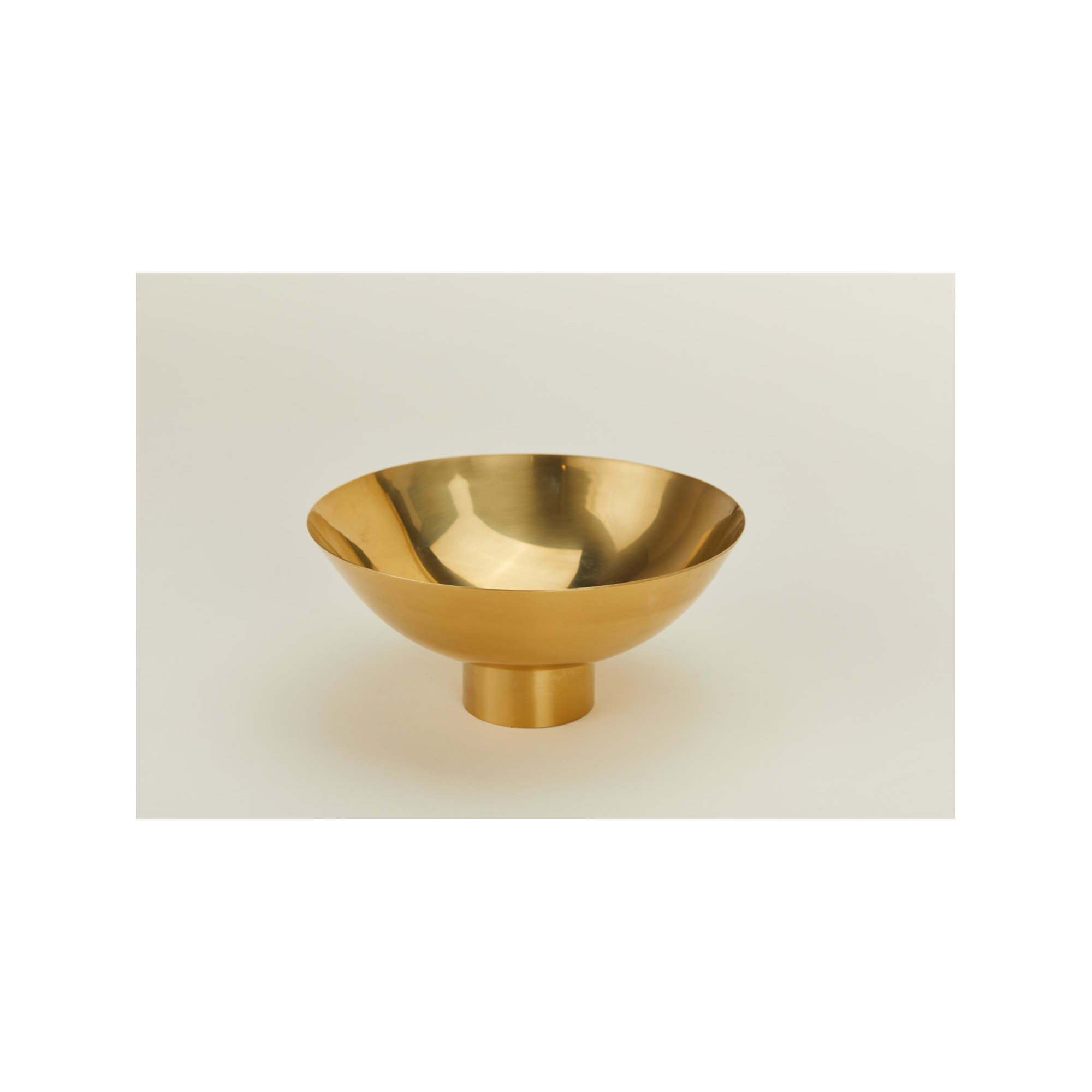 Essential Footed Bowl - Large, 4" H x 8" W, Brass