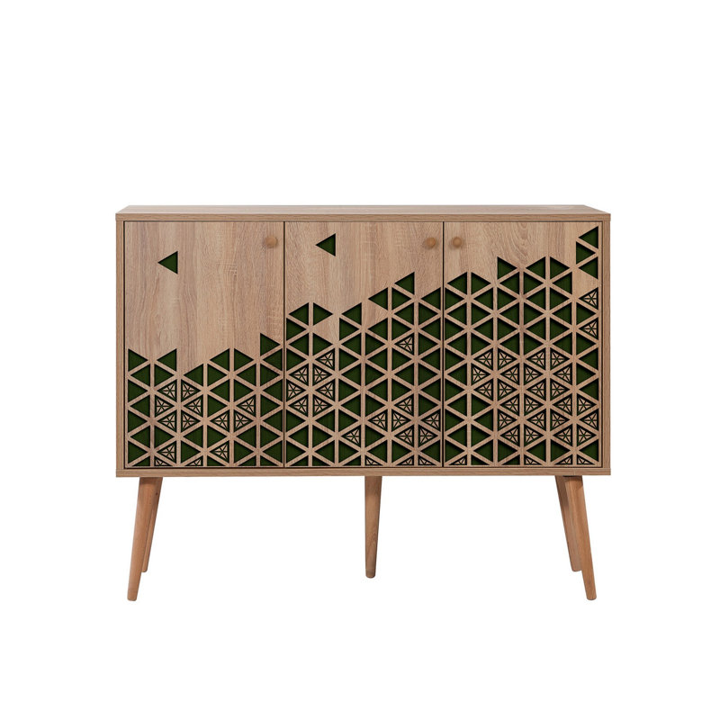 Aerith 90cm Sideboard, Brown/Green