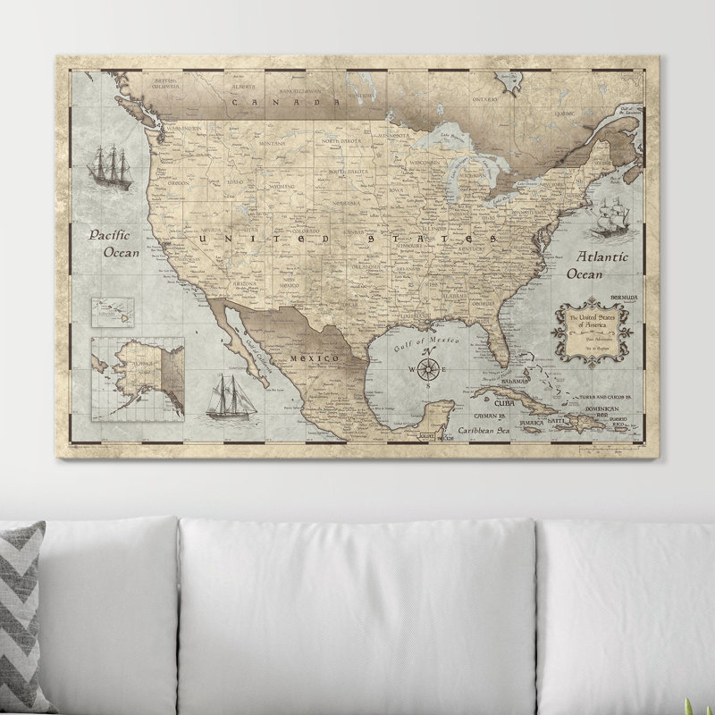 Impression sur toile tendue, États-Unis, L 48 po x H 32 po