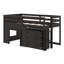 Lit mezzanine simple bas avec tiroirs de rangement-1135982773