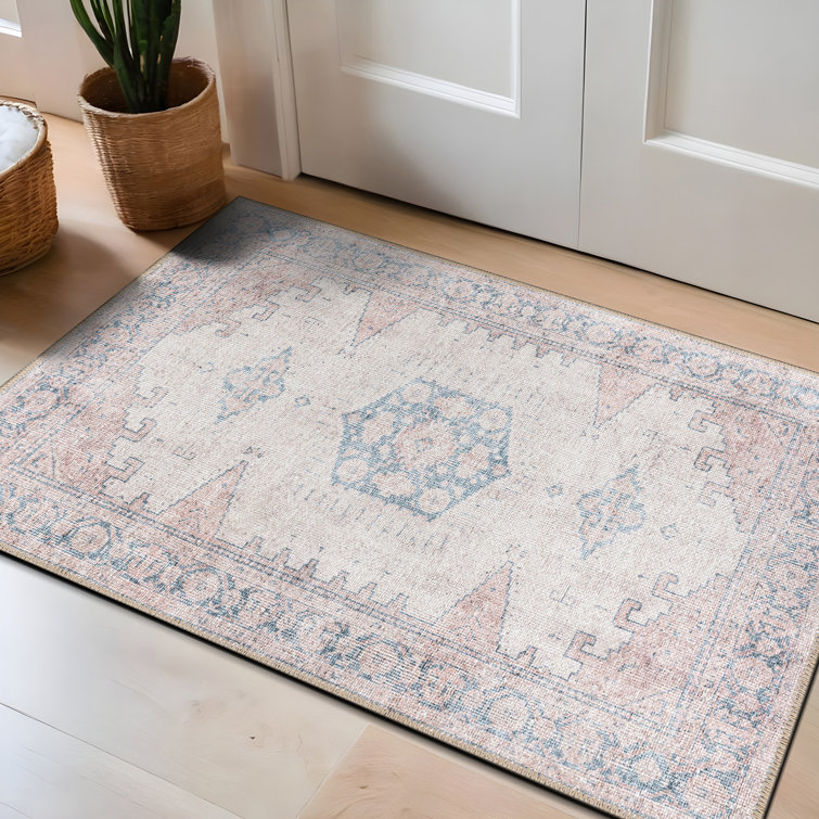 Tapis beige antidérapant Labarbera