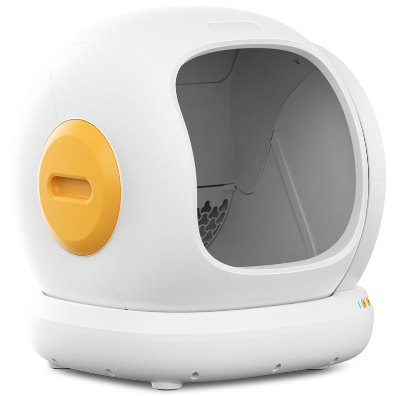 75L Extra Large Open Self-cleaning Smart Automatic Cat Litter Box With Mat & Liner for Multi Cats, App Control/Odour Removal/Safety Protection