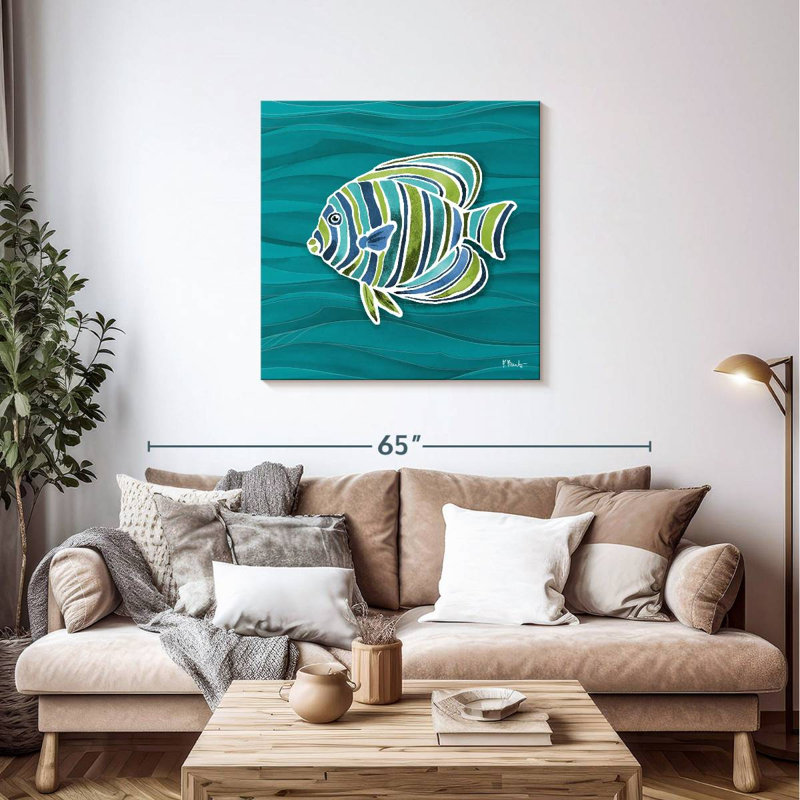 Crowle Tahiti Blues IV, H 36 po x l 36 po