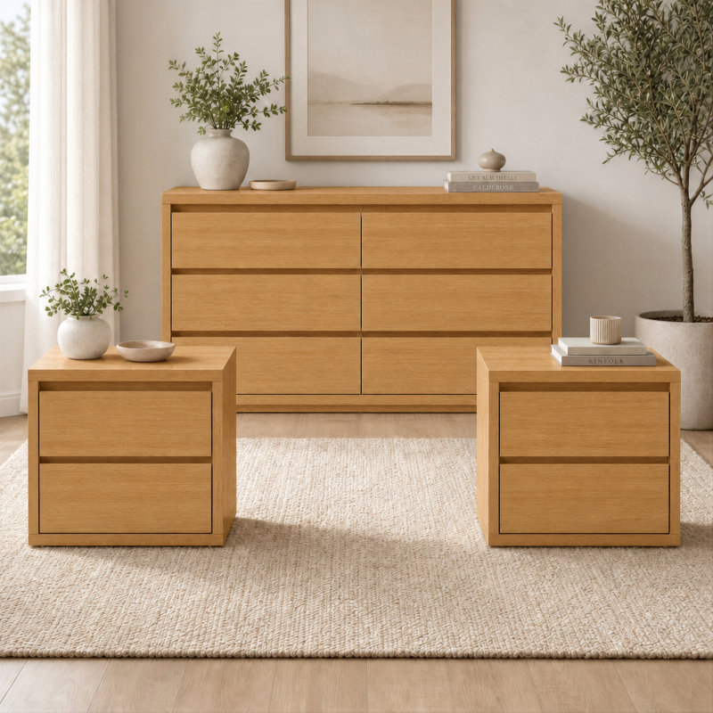 Dresser & Nightstand Set, Cherry