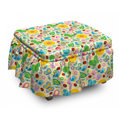 Box Cushion Ottoman Slipcover
