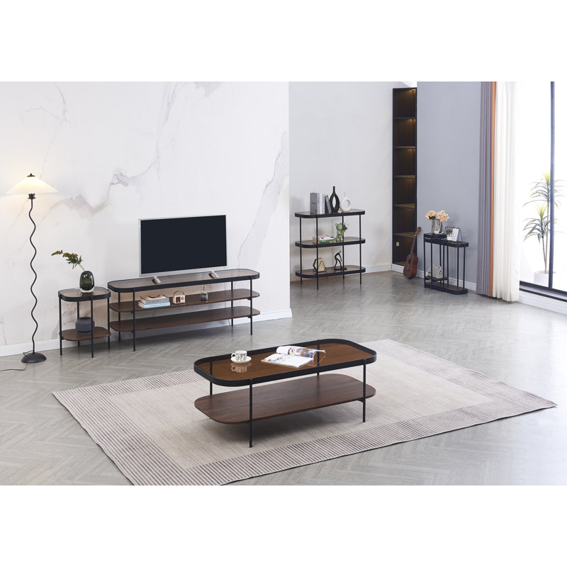 Allmar Glass Top End Table