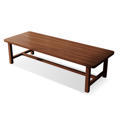Nut-brown Rectangular Solid Wood desk