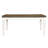 Belleza French Country Dining Table, Antique White And Weathered Oak Finish