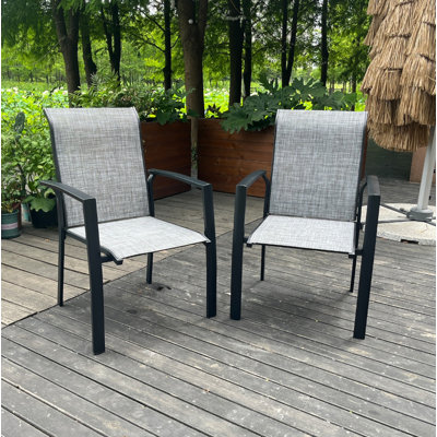 Ensemble de 2 chaises de jardin pour l'extérieur, jardin, bord de piscine