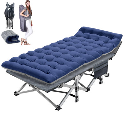 3 Colors New Version Comfortable Double Reinforcement Folding Camping Cot Sleeping Cost w/ Carry Bag